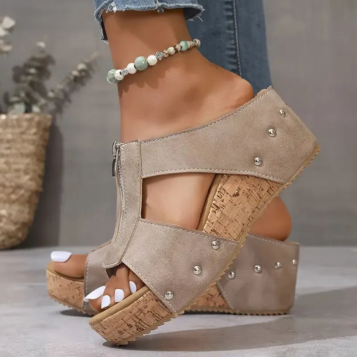 Women's Sandals with Open Toe and Wedge