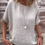 Women's Solid Color Cotton Linen Blouse