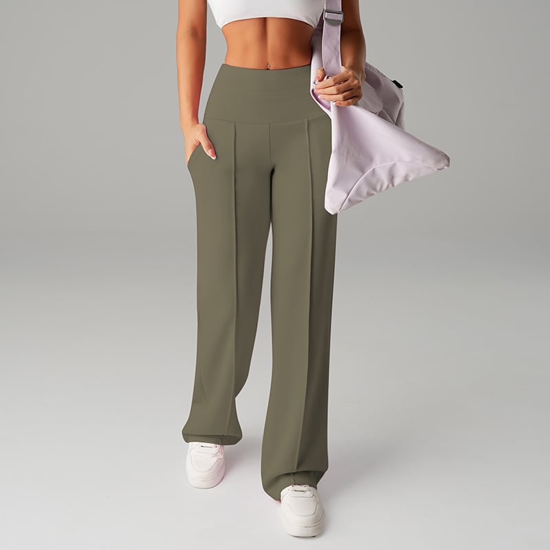 Women's Solid Color Loose Straight Leg Pants