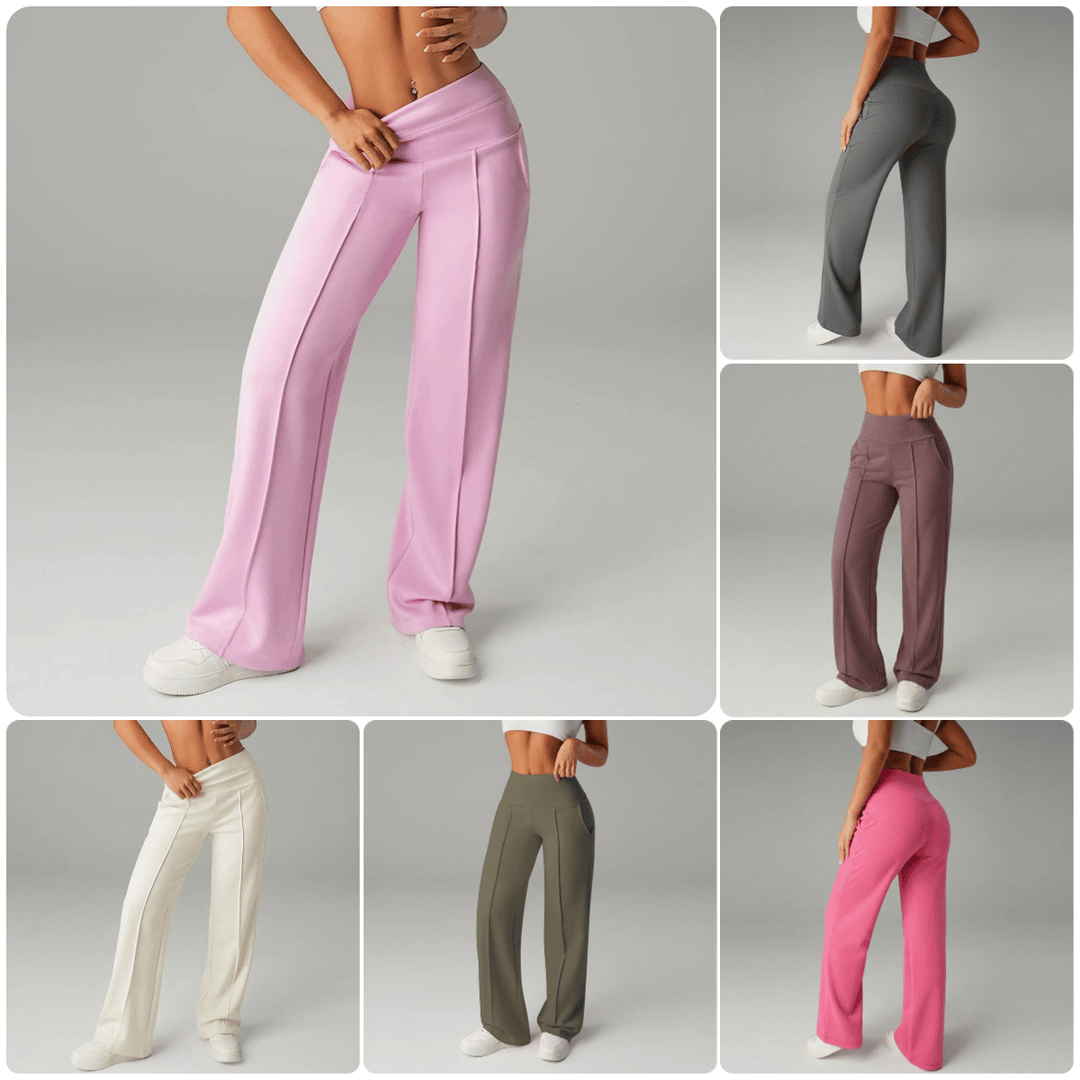 Women's Solid Color Loose Straight Leg Pants