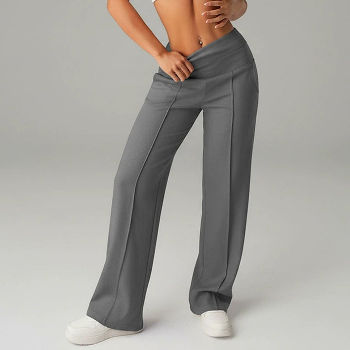 Women's Solid Color Loose Straight Leg Pants