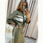 Women's Stand-up Collar Jacket and Dress Set