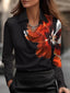 Floraya™ | Satin Swing Collar Shirt Top
