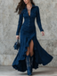 VALENYA™ | Vintage Ruffle Lapel Dress