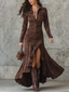 VALENYA™ | Vintage Ruffle Lapel Dress