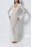 Floral Lace Long Sleeve Slit Vacation Maxi Dress