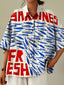 Women's Vintage Fish Art Print Flowy Dress