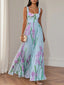 Aurelia™ | Pleated Floral Chiffon Maxi Dress