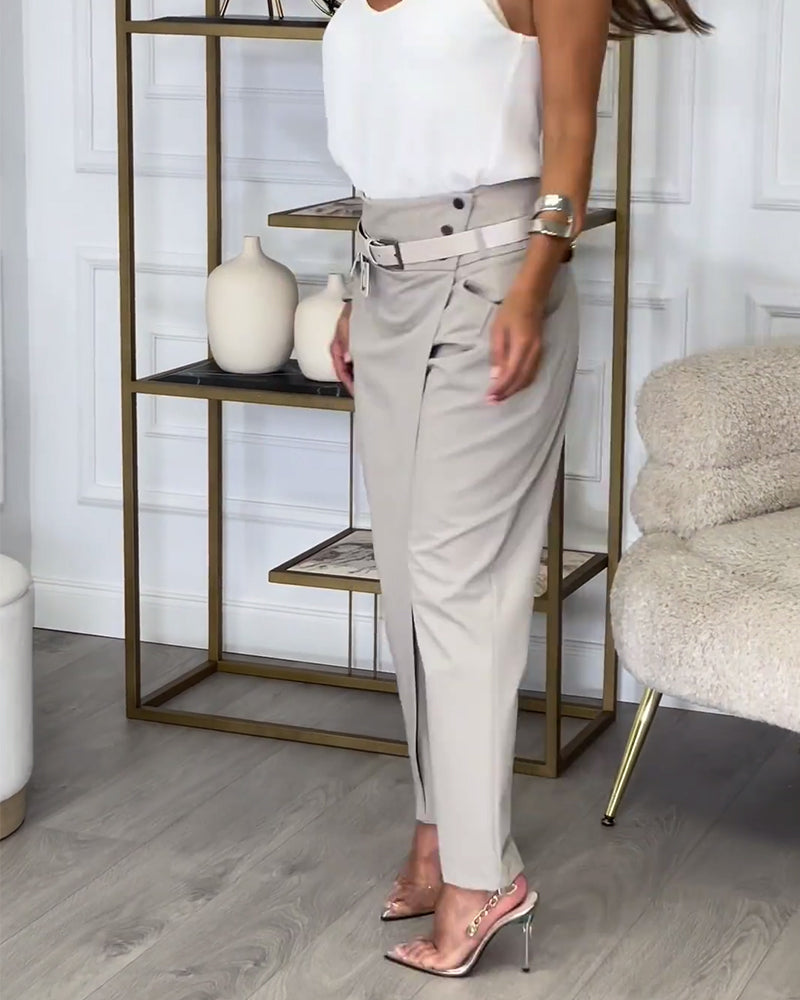Women's Fashionable Irregular Patchwork Trousers