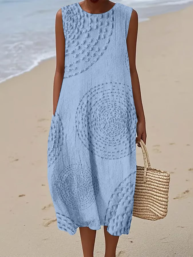 Maerisse™ | Textured Sleeveless Maxi Dress