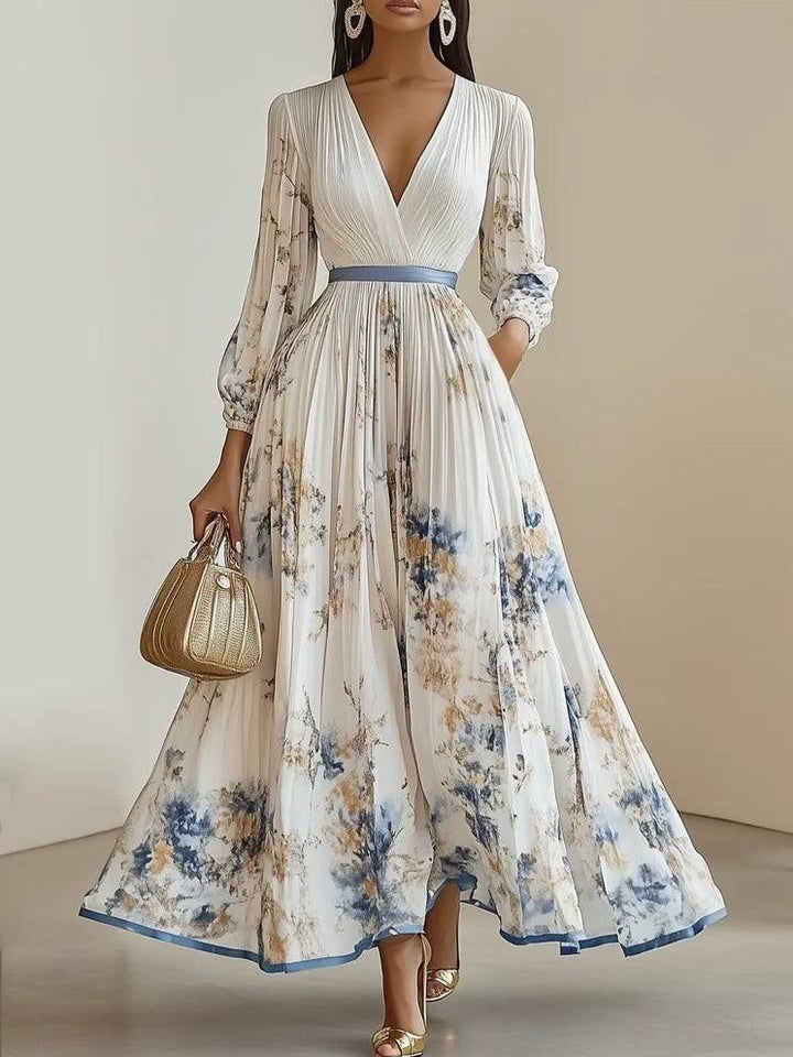 MIRALYN™ | Timeless Floral Pleated Dress