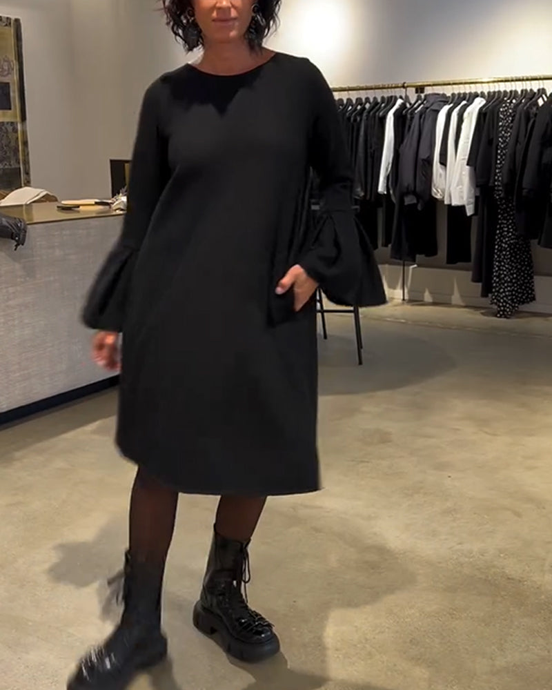 Women's Dress with Flared Sleeves