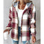 PAIGE | Chic Plaid Long-Sleeve Button Down Hooded Jacket