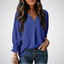 LEILA | Classic V-Neck Tunic Blouse