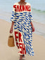 Women's Vintage Fish Art Print Flowy Dress