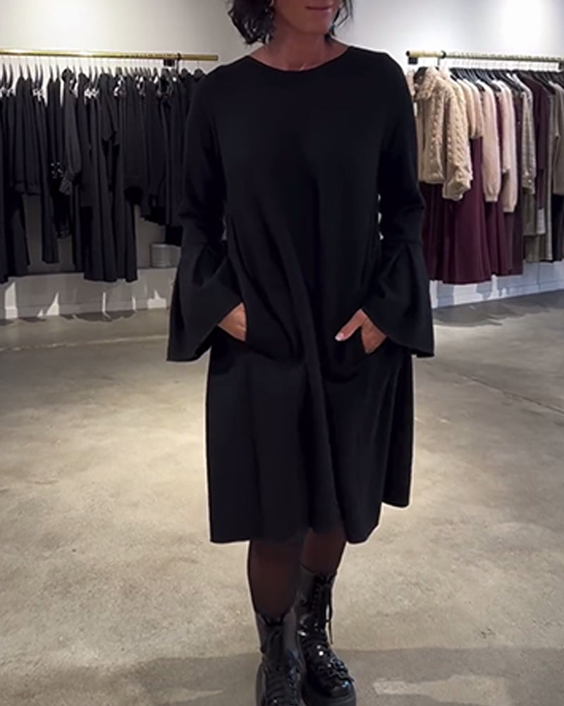 Women's Dress with Flared Sleeves