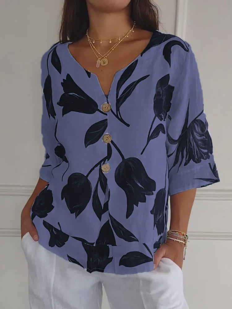 Dahlia - Blossom Print Blouse