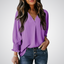 LEILA | Classic V-Neck Tunic Blouse