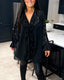 Women's Loose Fit Ruffles Plain Blouse
