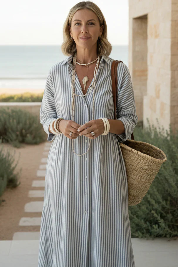 ELLE - STRIPED DRESS SHIRT
