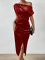 Marilyn - Timeless Velvet Relaxed Midi Dress