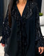 Women's Loose Fit Ruffles Plain Blouse