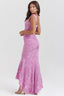Boheme - Sleeveless Ruched Bodycon Evening Dress