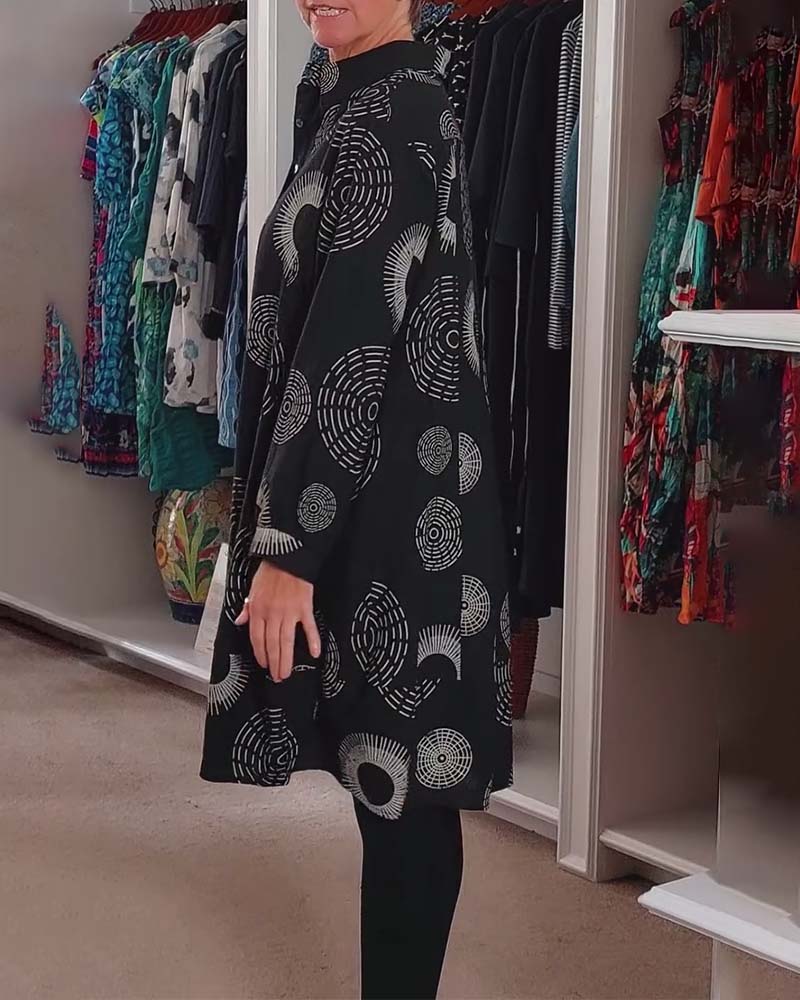 Meliora™ | Casual Geometric Print Dress