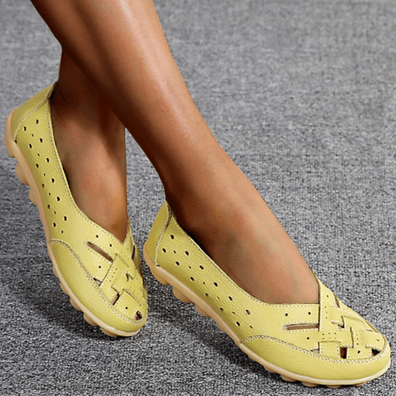Elane - Breathable Leather Orthopedic Loafers