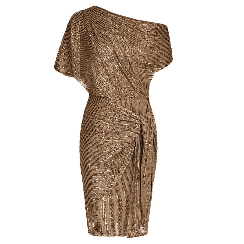 AURELIA - Elegant Sequined  Off-Shoulder Bodycon Party Dress