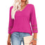 STYLI |  Chic Casual V-Neck Summer Top