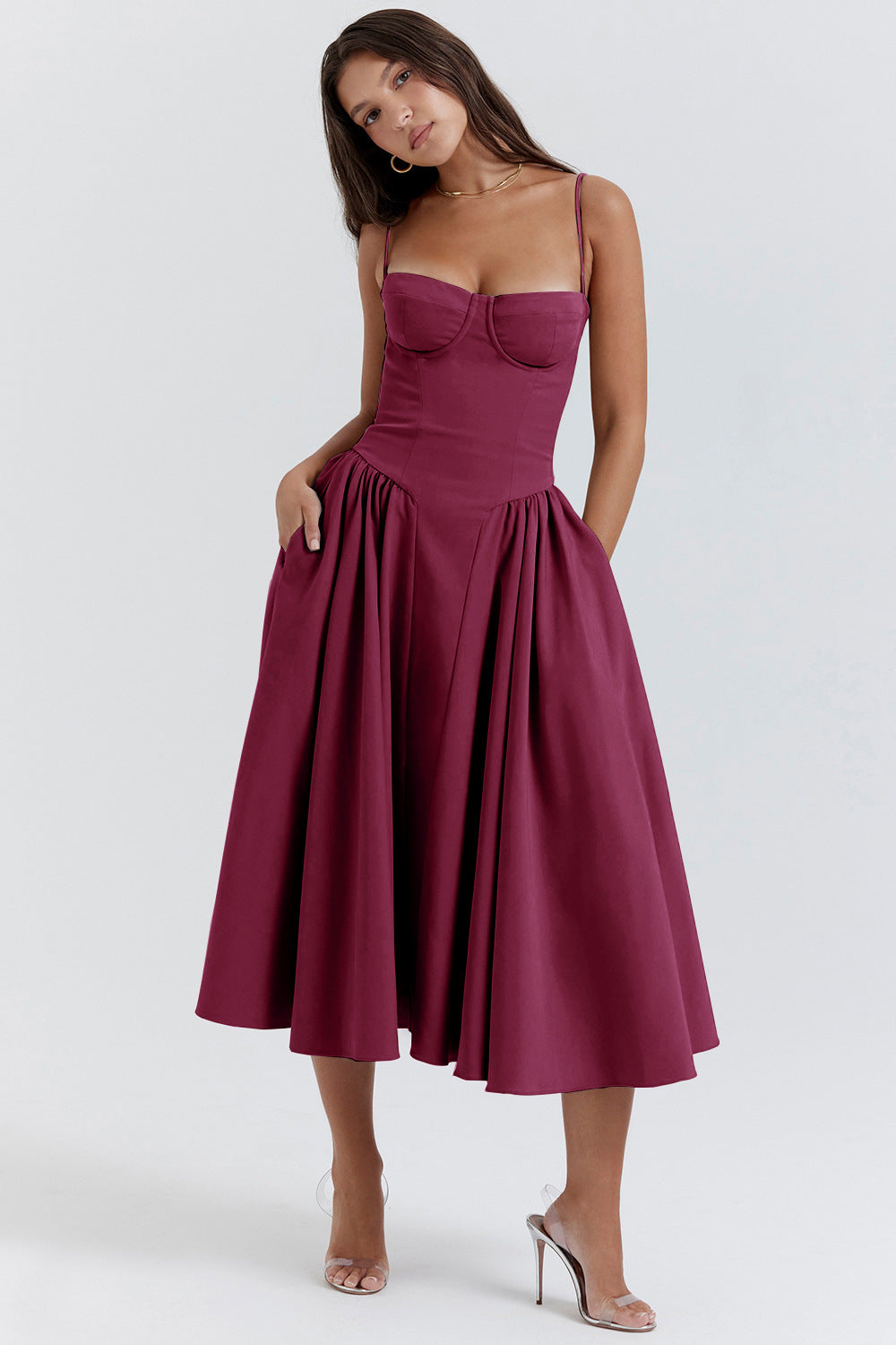 Phoebe - Vintage Cross-Border Fashionable Tank Long Dress