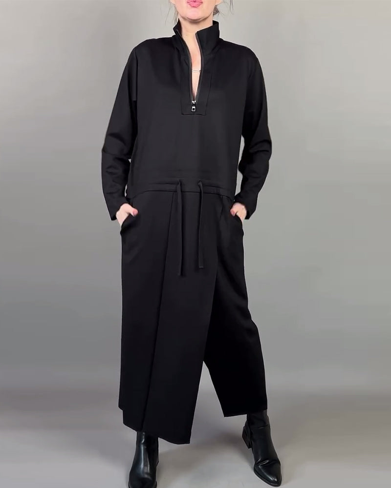 Women's Modern Zip Collar Dress