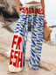 Women's Vintage Fish Art Print Flowy Dress