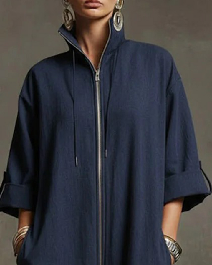 Women's Striped Sport Jumpsuit with Zipper