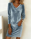 Frosina - Loose Fitting Velvet Dress