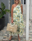 One Shoulder Floral Print Dress