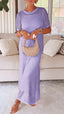 Alverra™ | Boat Neck Two-Piece Dress