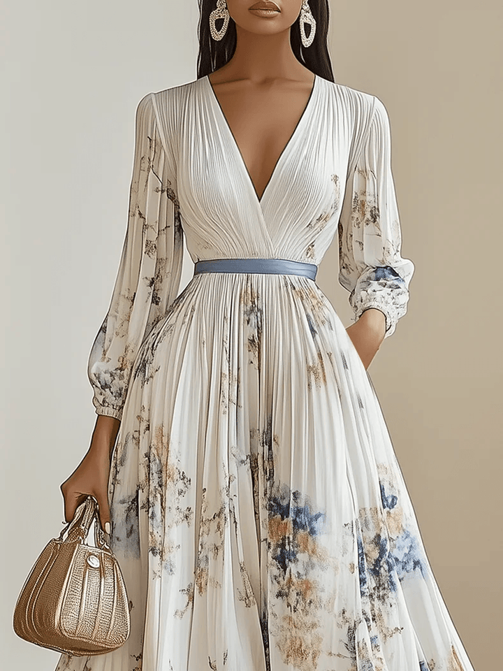 MIRALYN™ | Timeless Floral Pleated Dress