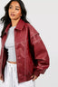 Naenia™ | Leather Bomber Jacket