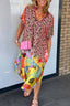 Zola™ - Leopard Print Casual Dress With Tummy Coverage