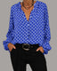 ELVIRA | Geometric V-Neck Blouse