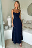 Cambria - Elegant Spaghetti Strap Maxi Wrap Dress
