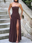 Serenya™ | Chic Strapless Slit Gown