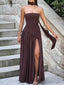Serenya™ | Chic Strapless Slit Gown