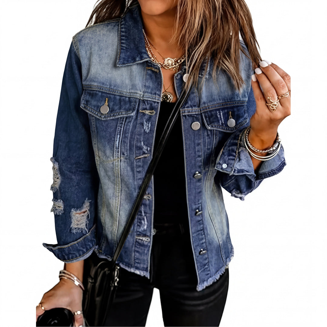 Denim | Distressed Boyfriend Denim Jacket
