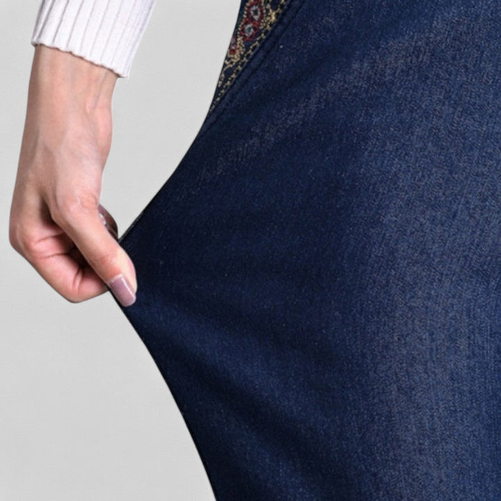 Melora™ | Women’s Jeans with Side Pockets and Elastic Waist