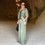 Women's Elegant V-Neck Shiny Two-Piece Set