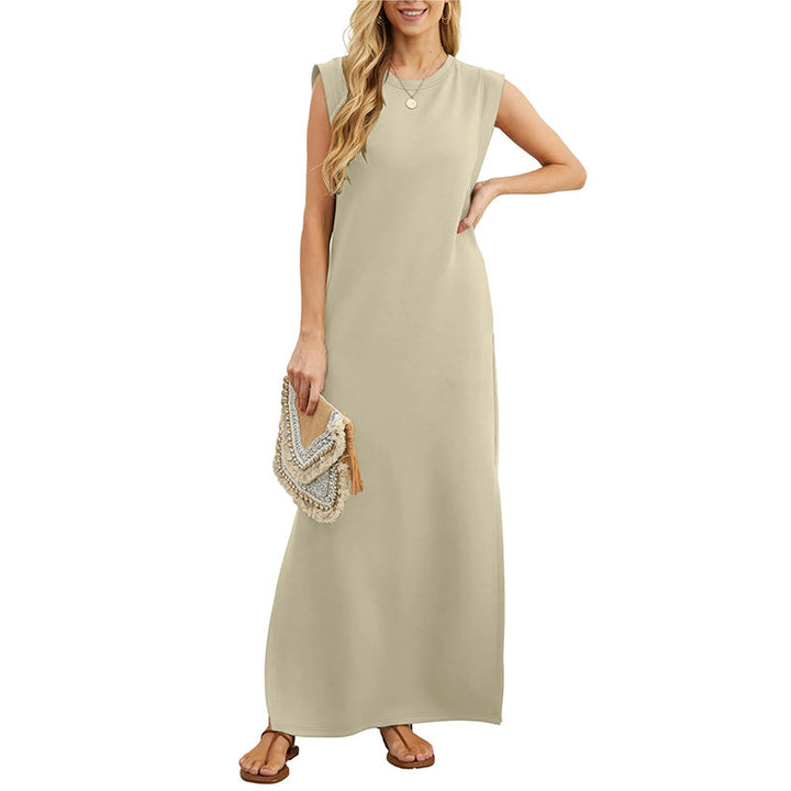 Wrinkle-free Casual Dress For Women With Split Hem