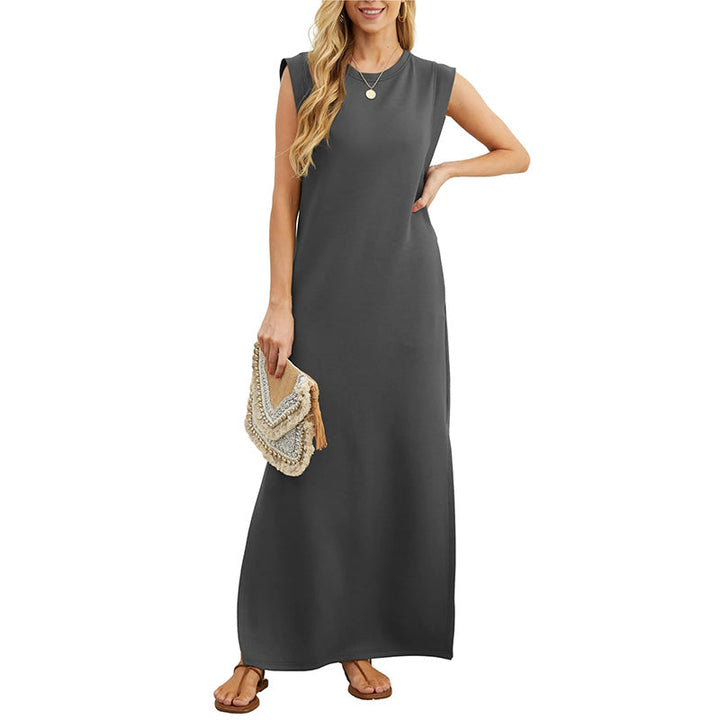 Wrinkle-free Casual Dress For Women With Split Hem